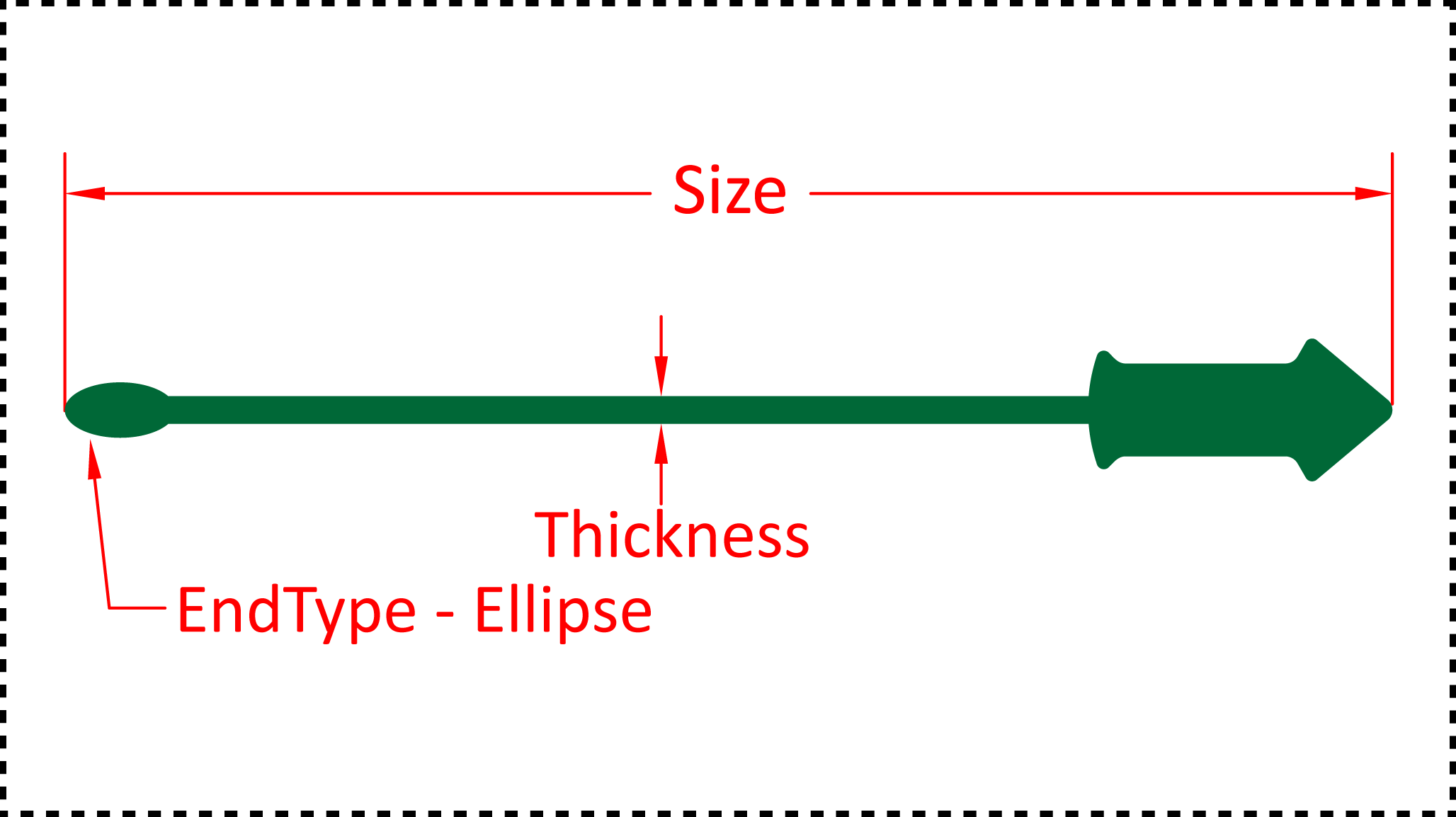 ••• Rocket ••• You should cut these out of 1/8" acrylic. Size can be 4", 5", 6" or 7". A good value for thickness should be between 0.125" and 0.2". There are 3 different options for the EndType - Ball, Ellipse and None.