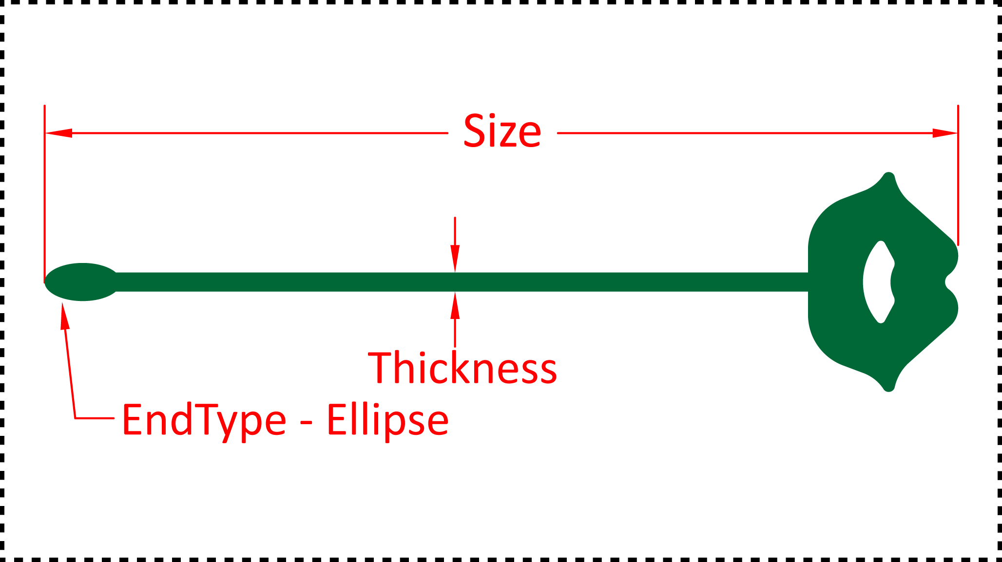 ••• Lips ••• You should cut these out of 1/8" acrylic. Size can be 4", 5", 6" or 7". A good value for thickness should be between 0.125" and 0.2". There are 3 different options for the EndType - Ball, Ellipse and None.