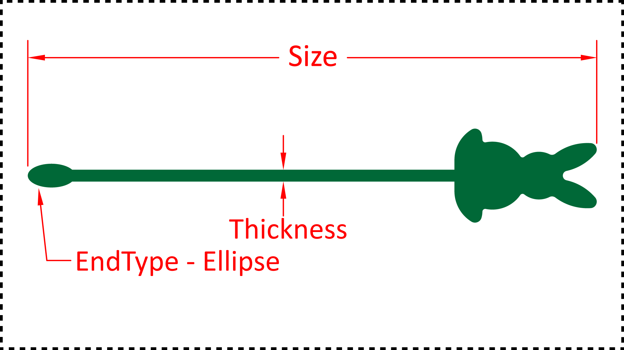 ••• Bunny ••• You should cut these out of 1/8" acrylic. Size can be 4", 5", 6" or 7". A good value for thickness should be between 0.125" and 0.2". There are 3 different options for the EndType - Ball, Ellipse and None.