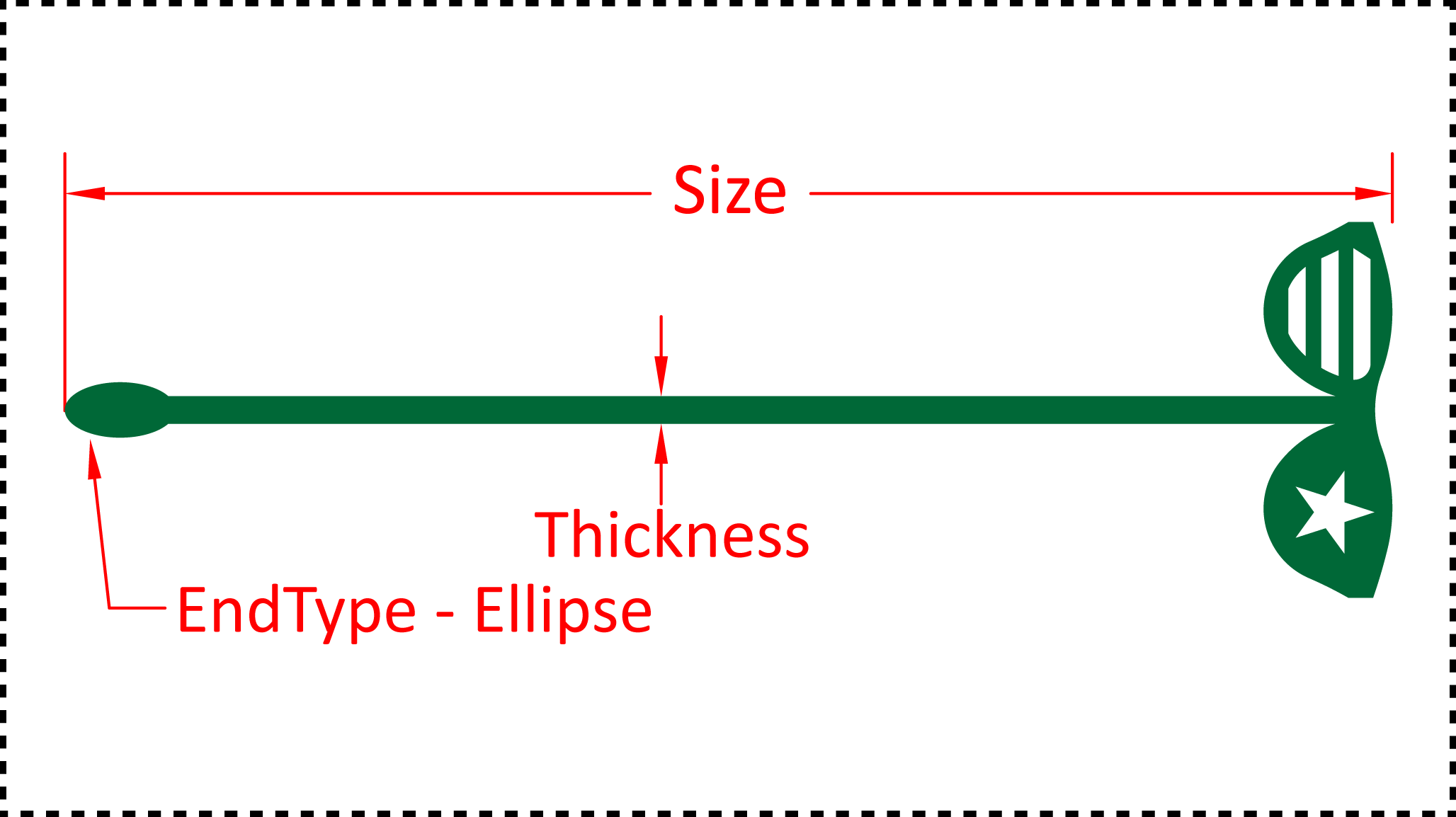 ••• Glasses ••• You should cut these out of 1/8" acrylic. Size can be 4", 5", 6" or 7". A good value for thickness should be between 0.125" and 0.2". There are 3 different options for the EndType - Ball, Ellipse and None.
